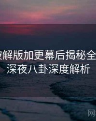 汤头条破解版加更幕后揭秘全记录——深夜八卦深度解析