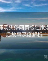 一文读懂汤头条网页版独家爆料，幕后故事深度解析