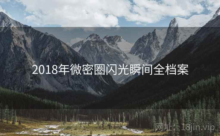 2018年微密圈闪光瞬间全档案